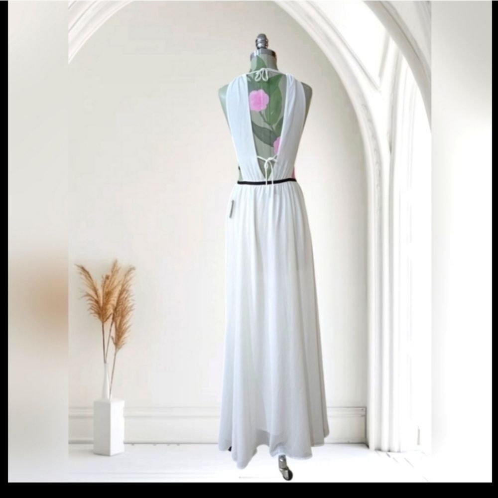 Express Womens White Strappy Maxi Dress XS - Picture 9 of 11